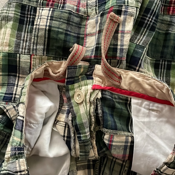 Red Camel Madras Plaid Bermuda Shirts Size 34, 100% Cotton, Vintage Quality Sewn - Picture 7 of 16